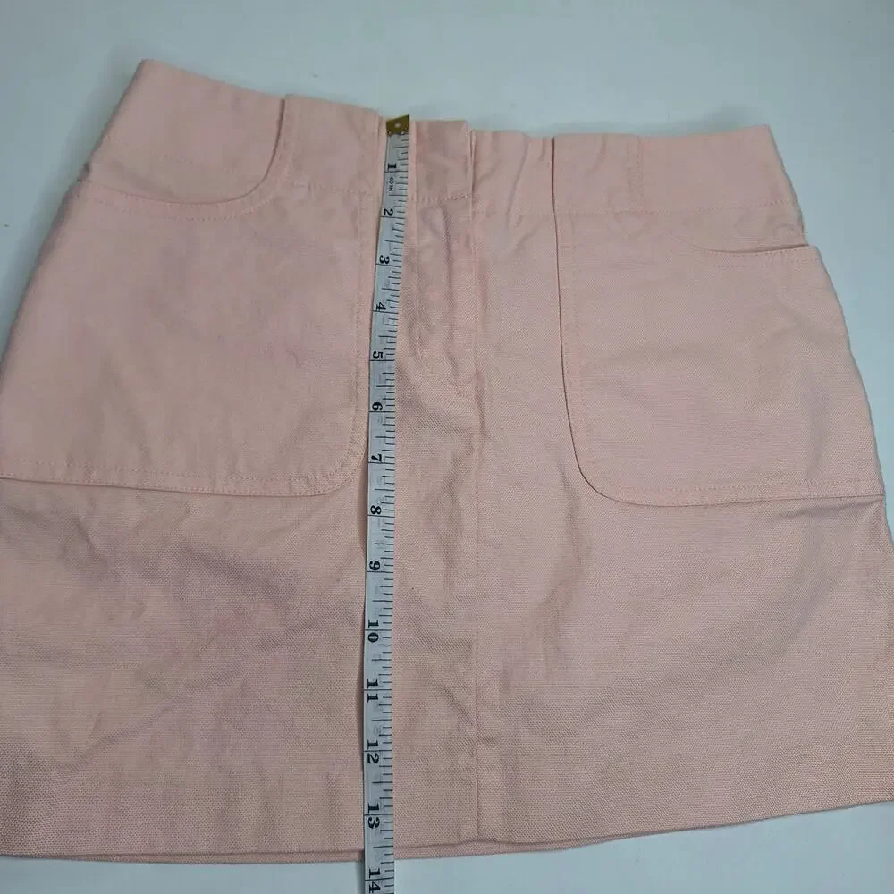 Vintage Y2K Express Mini Skirt Pale Baby Pink 1/2 XS Stretch Low Rise Cargo